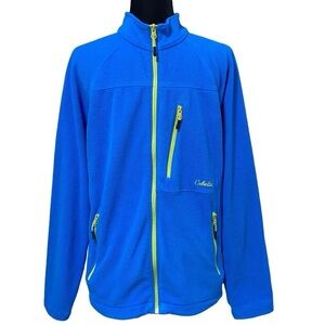 Cabela’s Glacier Blue Fleece Jacket Small GorpCore Zip Up Mock Neck